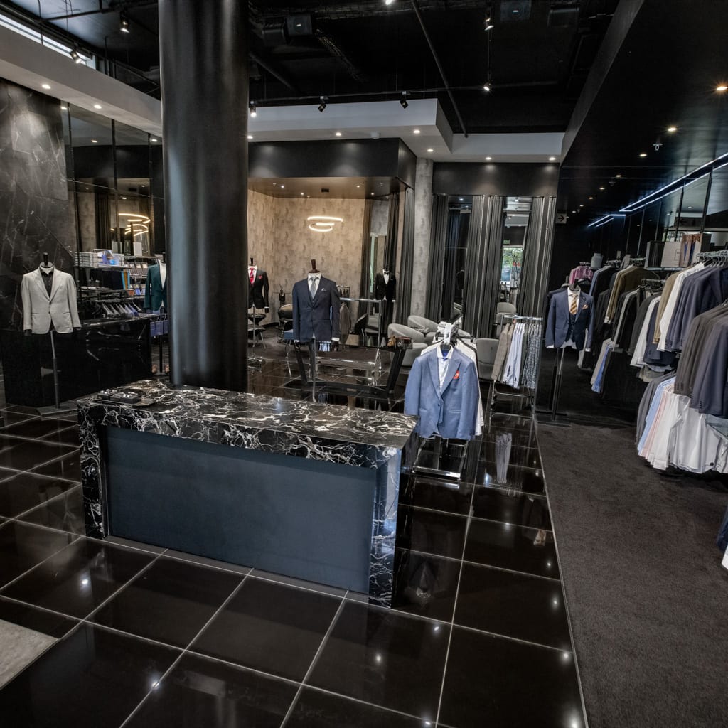 Menswear boutique Rosebank Johannesburg luxury suits Parks Boulevard